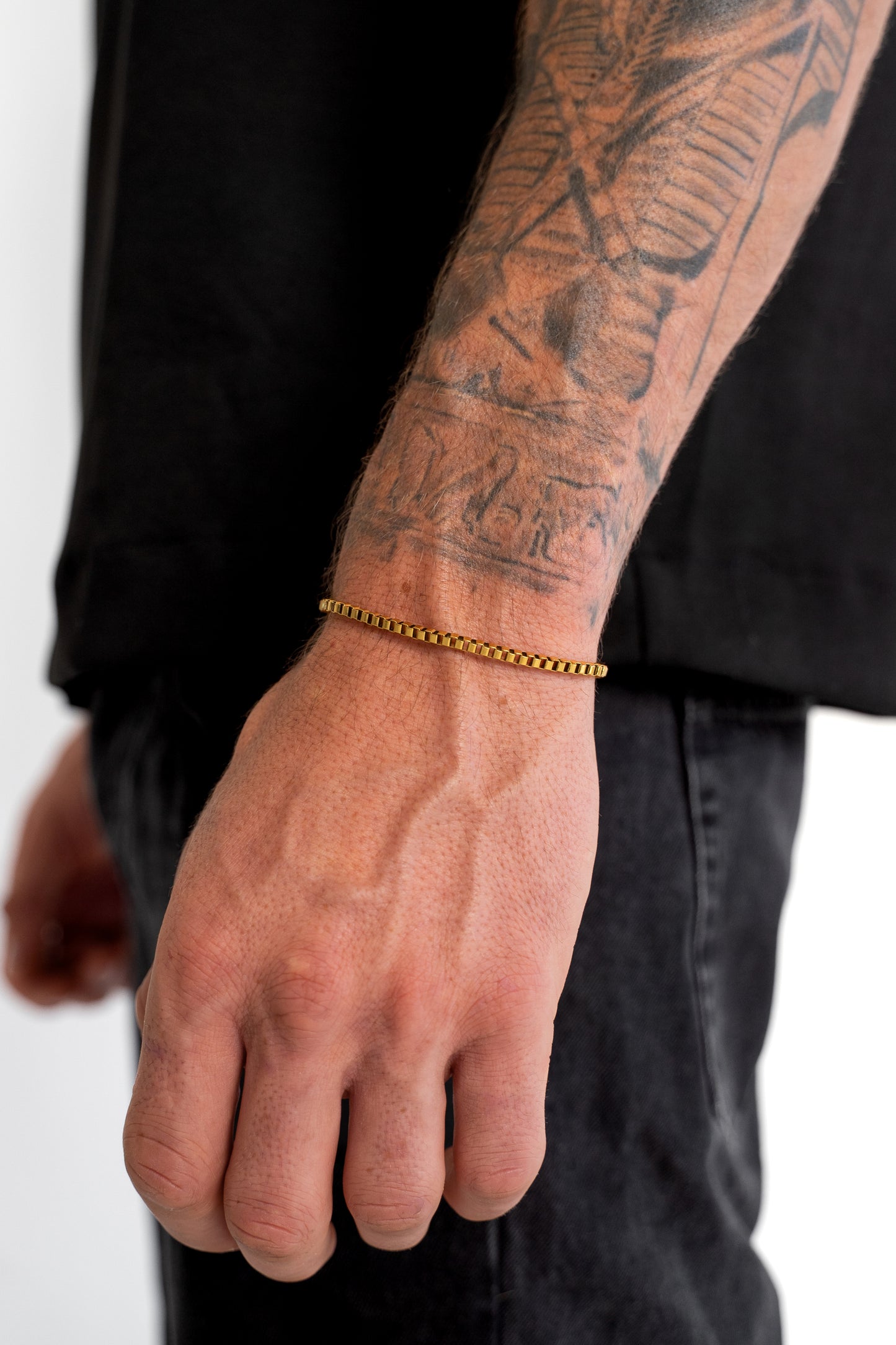 Box Bracelet (Gold) 3MM