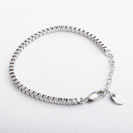 Box Bracelet (Silver) 3MM
