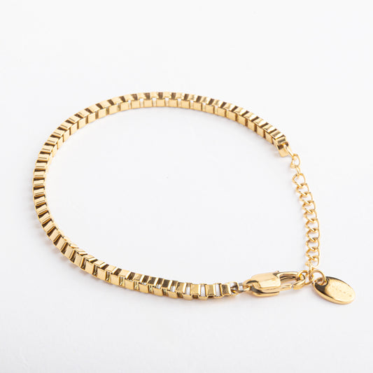 Box Bracelet (Gold) 3MM