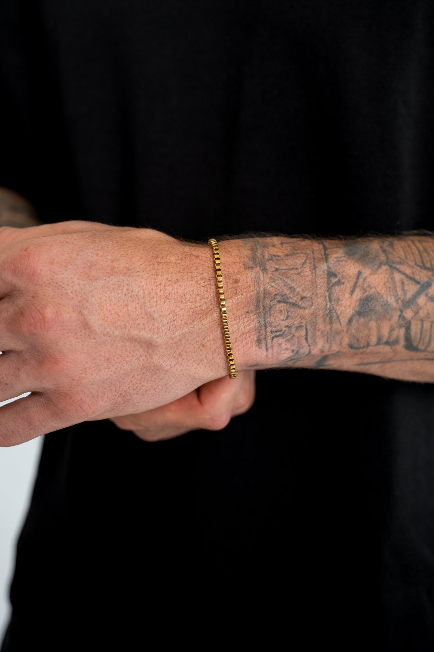 Box Bracelet (Gold) 3MM
